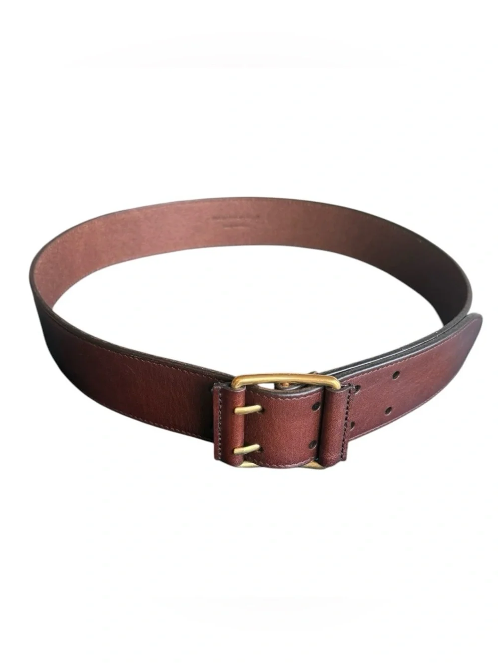 Saint Laurent Dark Brown Wide Leather Belt Size 85cm (Medium) NWOT
